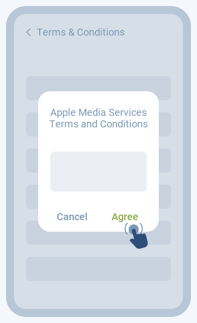 Accept the terms